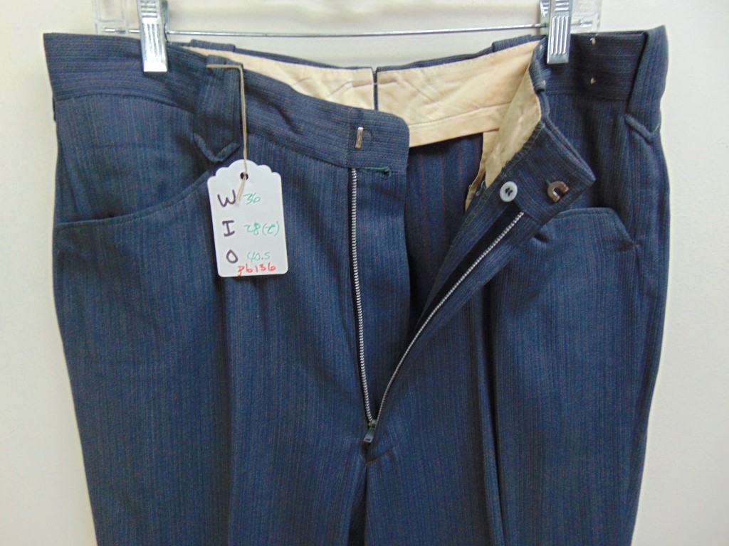 pb136 1940-50's unusual Gray Western Gabardine mid weight Vintage Slacks W36 $90 - Image 3