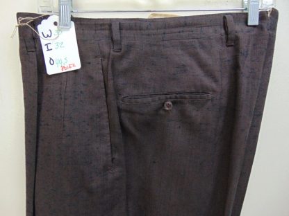 pb152	1940-50's	Brown w/ horizontal black design light weight Vintage Slacks W35	$120