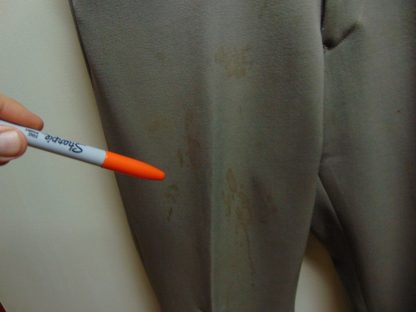 pb15	1940-50's	 Vintage Brown Western Wool/rayon Gabardine heavy weight slacks W31	$70 - Image 6