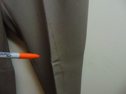 pb15	1940-50's	 Vintage Brown Western Wool/rayon Gabardine heavy weight slacks W31	$70 - Image 5