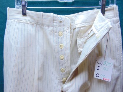 pb16	1940's	Vintage White pinstripped Wool heavy weight slacks W31	$100 - Image 6