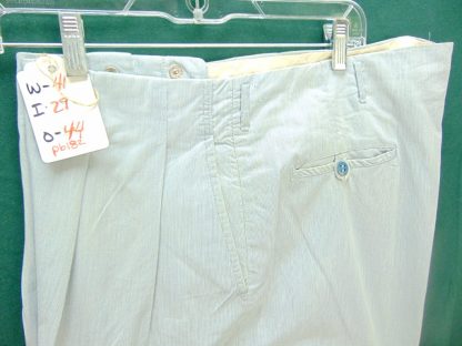 pb182	1940-50's	White with blue Drop loop/Hollywood waist light weight Vintage Slacks W41	$120
