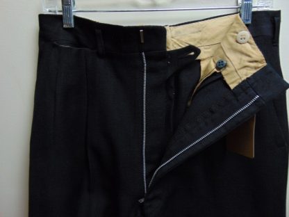 pb18	1950's	Vintage Black horizontal pattern Wool Gabardine mid weight slacks W31	$100 - Image 5