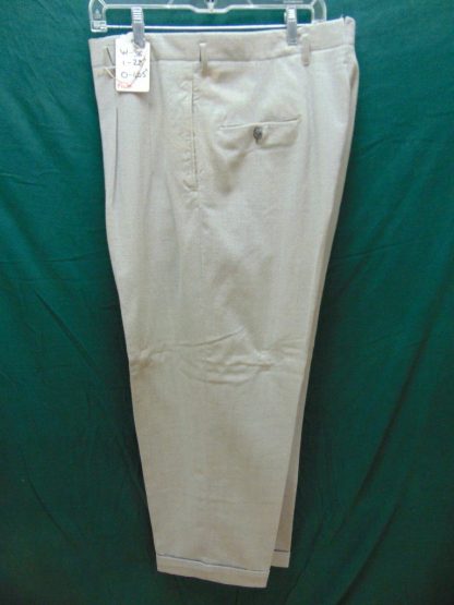 pb190	1940-50's 	Vintage Gray w/blue accents drop loop Wool heavy weight slacks W38	$120 - Image 2
