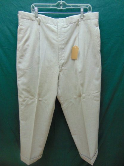 pb190	1940-50's 	Vintage Gray w/blue accents drop loop Wool heavy weight slacks W38	$120 - Image 4