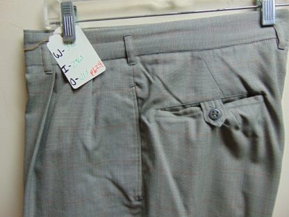 pb24	1940-50's	Gray with red drop loop mid weight Vintage Slacks W32	$100