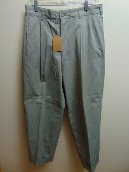 pb24	1940-50's	Gray with red drop loop mid weight Vintage Slacks W32	$100 - Image 5