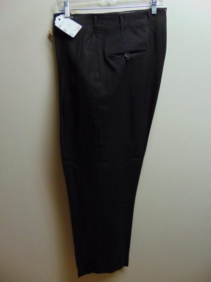 pb25	1940-50's	Black Gold Sharkskin drop loop mid weight Vintage Slacks W34	$100 - Image 2