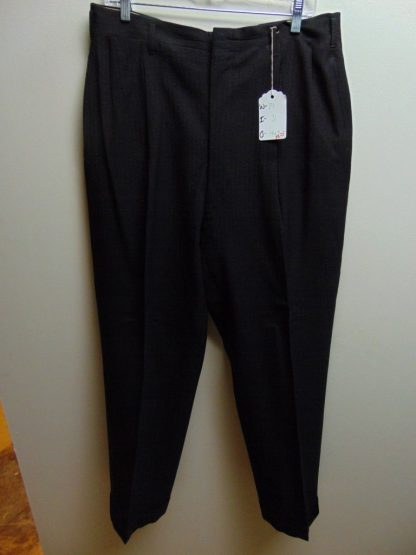 pb25	1940-50's	Black Gold Sharkskin drop loop mid weight Vintage Slacks W34	$100 - Image 5