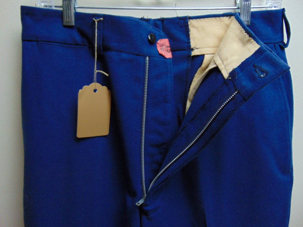 pb27 1940-50's Blue wool heavy weight Vintage Slacks W31.5 $70 - Image 3