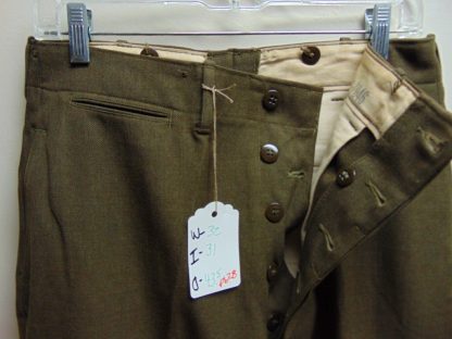 pb28	1940-50's	Army Wool heavy weight Vintage Slacks W32	$70 - Image 3