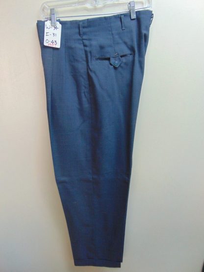 pb37	1940-50's	Blue Atomic Drop loop/Hollywood waist light weight Vintage Slacks W34	$180 - Image 2