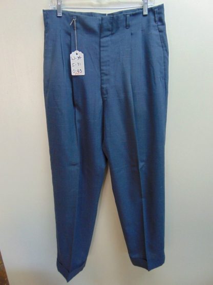 pb37	1940-50's	Blue Atomic Drop loop/Hollywood waist light weight Vintage Slacks W34	$180 - Image 4