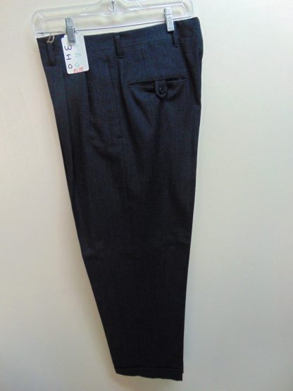pb38	1940-50's	Black/ red flecks wool drop loop mid weight Vintage Slacks W34	 $90 - Image 2