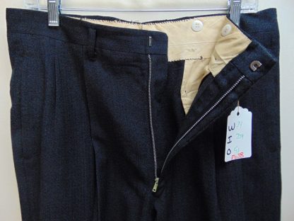 pb38	1940-50's	Black/ red flecks wool drop loop mid weight Vintage Slacks W34	 $90 - Image 3