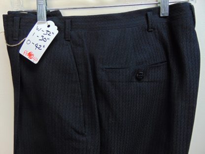 pb40	1940-50's	 Black/silver Sharkskin wool drop loop mid weight Vintage Slacks W32	$70