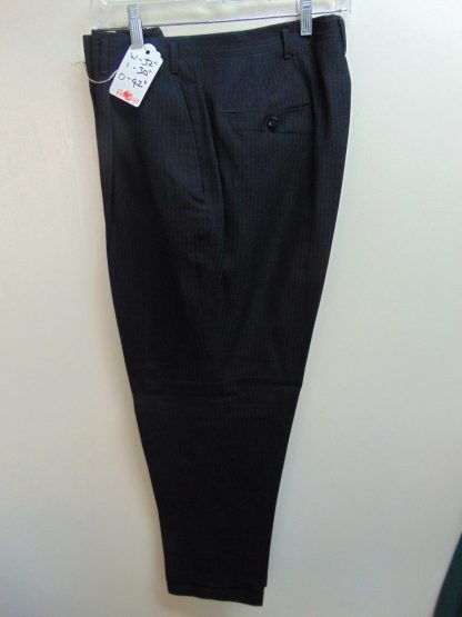 pb40	1940-50's	 Black/silver Sharkskin wool drop loop mid weight Vintage Slacks W32	$70 - Image 2