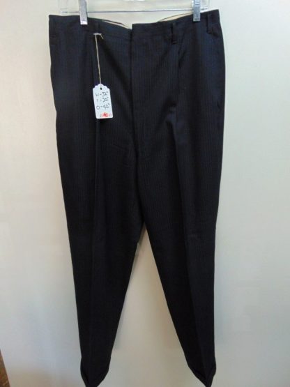 pb40	1940-50's	 Black/silver Sharkskin wool drop loop mid weight Vintage Slacks W32	$70 - Image 4
