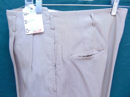 pb48	1940-50's	Creamy Rayon Drop loop/Hollywood waist light weight Vintage Slacks W34	$120