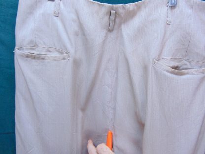 pb48	1940-50's	Creamy Rayon Drop loop/Hollywood waist light weight Vintage Slacks W34	$120 - Image 4
