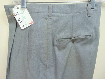 pb58	1940-50's	 Atomic Gray drop loop mid/heavy weight Vintage Slacks W33	$120