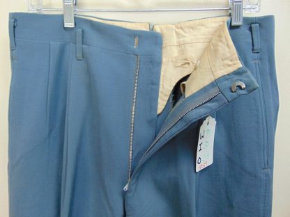 pb59	1940-50's	Green Rayon/wool Gabardine drop loop heavy weight Vintage Slacks W34	$120 - Image 6
