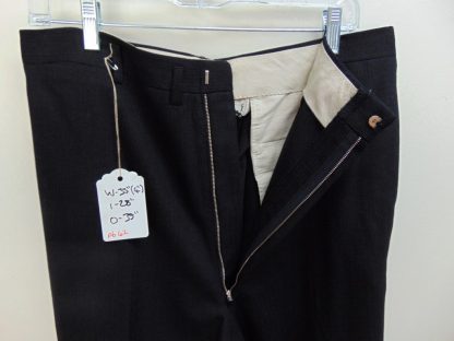 pb62	1940-50's	Black/black drop loop mid weight Vintage Slacks W33	$70 - Image 3