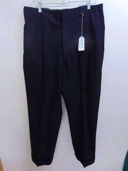 pb70	1940-50's	Black drop loop mid/heavy weight Vintage Slacks W34	 $70 - Image 5