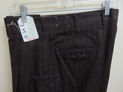 pb72	1940-50's	Brown drop loop wool heavy weight Vintage Slacks W34	$70