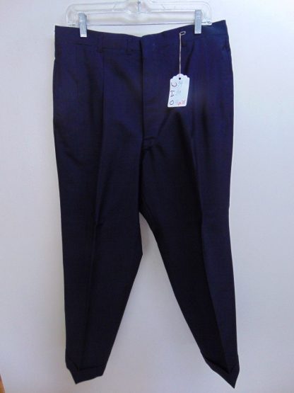 pb75	1940-50's	 midnight blue or black Sharkskin light weight Vintage Slacks W34	$70 - Image 4