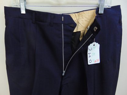 pb75	1940-50's	 midnight blue or black Sharkskin light weight Vintage Slacks W34	$70 - Image 3