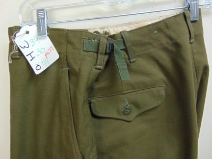 pb77	1940-50's	Green Army Uniforn heavy weight Vintage Slacks W34	$70
