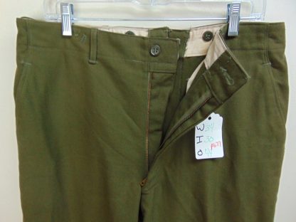 pb77	1940-50's	Green Army Uniforn heavy weight Vintage Slacks W34	$70 - Image 3