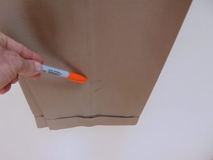 pb94	1940-50's	 Vintage Beige Rayon drop loop heavy weight slacks W32.5	$70 - Image 3