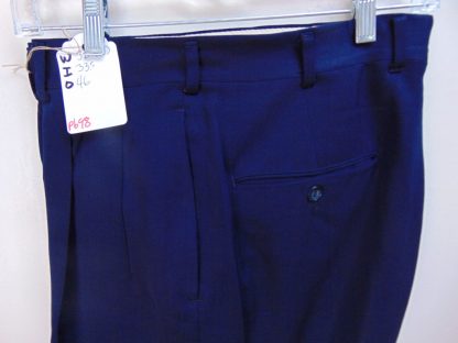 pb98	1940-50's	 Vintage Blue Rayon Gabardine mid weight slacks W32	 $70 - Image 2