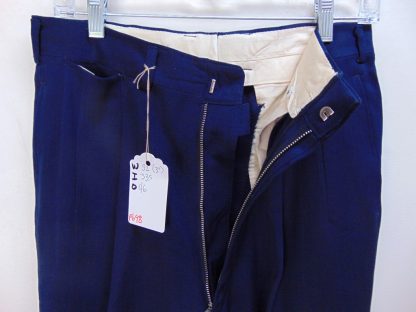 pb98	1940-50's	 Vintage Blue Rayon Gabardine mid weight slacks W32	 $70 - Image 3