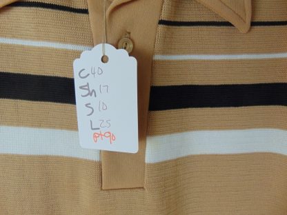 pt90	1970's	Ban Lon Brown Polo Style Vintage Shirt M	$30 - Image 4