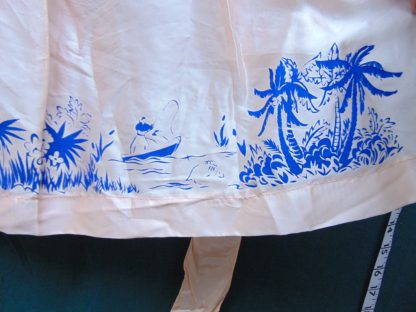 qa102		Vintage Satin Woman's Hawaiian Souvenir Kitchen Apron	$25 - Image 3