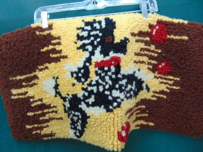 qa187	1970's	Vintage Crochet Poodle Wall Tapestry	$15 - Image 2