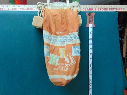 qa200		Old Alphabet Wooden Block Bag	$20