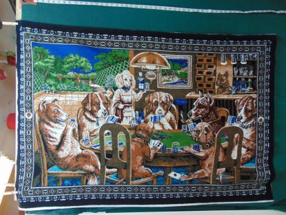 qa206		Vintage Dogs Playing Cards Wall Tapestry	$60