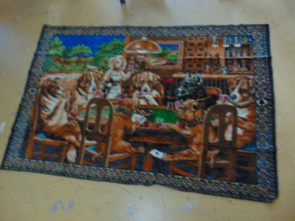 qa212		Vintage Large Dogs Playing Cards like a Rug Wall Tapestry	$100 - Image 4
