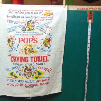 qa51 	1950-60's	 Vintage Pop's Crying Towel 	$30