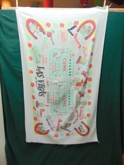 qa6	1960-70's	 Vintage Las Vegas Souvenir Beach Towel 	$30