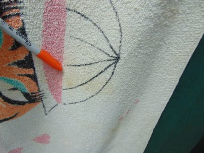 qa8	1960-70's 	Vintage "Hi there Tiger!" Beach Towel 	$30 - Image 2