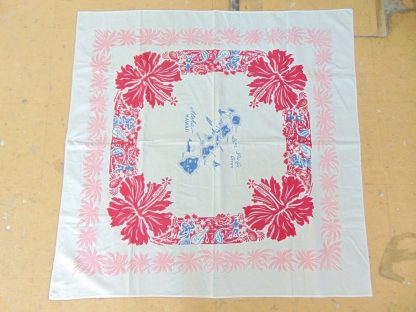 qb16	1940-60's 	Square Vintage Hawaiian Souvenir Tablecloth	$30 - Image 2