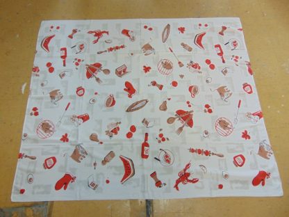 qb65	1940-60's 	Rectangle Vintage Everything BBQ Picnic Tablecloth	$40 - Image 2