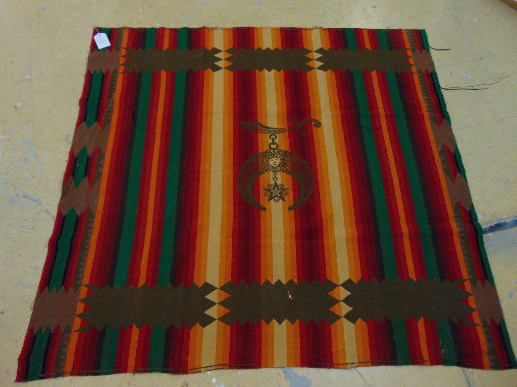 Qd22 1930s 1950s Vintage Pendleton Indian Motif Wool Blanket