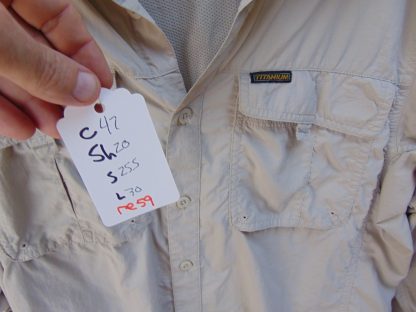 re59		Columbia brown "Titanium" Travel Shirt  100% Nylon shirt  chest 47 inches	$30 - Image 4