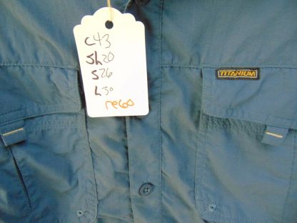 re60		Columbia blue "Titanium" Travel Shirt  100% Nylon shirt  chest 47 inches (tagged wrong)	$30 - Image 4